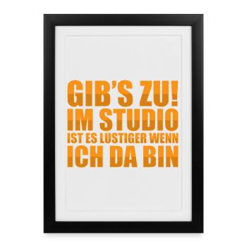 Admets-le! Musculation Musculation Gym Musculation Musculation - Affiche encadrée (27 × 37 cm) - noir - Devant