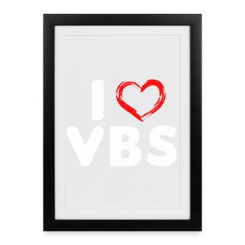 École biblique de vacances Design chrétien VBS Teach - Affiche encadrée (27 × 37 cm) - noir - Devant