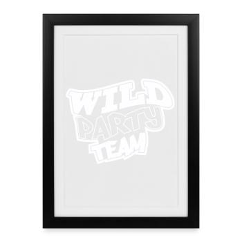 Wild Party Team Graffiti Motif - Framed poster (27 × 37 cm) - black - Front