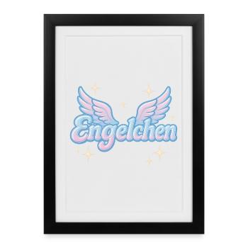 Little Angel / Y2K Déclaration Surnom Design - Affiche encadrée (27 × 37 cm) - noir - Devant
