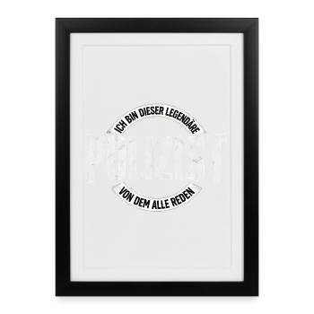 Policier légendaire - Affiche encadrée (27 × 37 cm) - noir - Devant