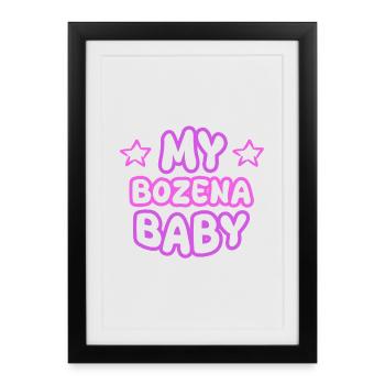 Bozena as a given name - Framed poster (27 × 37 cm) - black - Front