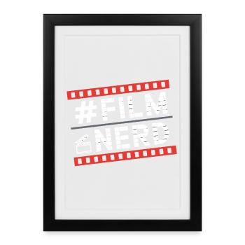 #FILM NERD Kino Fan Filmklappe Cineaste - Affiche encadrée (27 × 37 cm) - noir - Devant