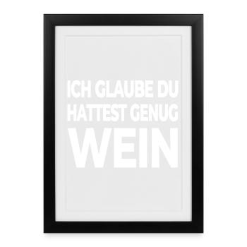 Vin - Affiche encadrée (27 × 37 cm) - noir - Devant
