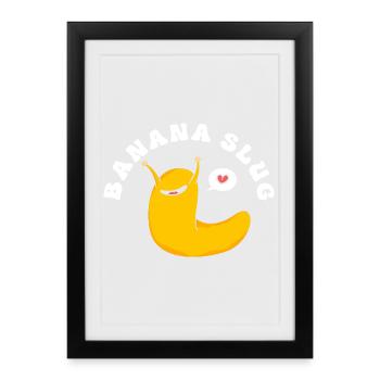 banana snail - Framed poster (27 × 37 cm) - black - Front