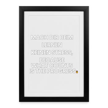 German-Anglais-Rime 1 (Ver. A) - Affiche encadrée (27 × 37 cm) - noir - Devant