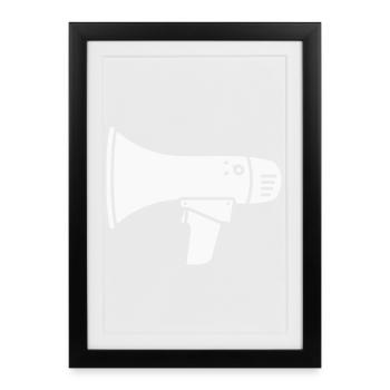 Megaphone loud demo ultras - Framed poster (27 × 37 cm) - black - Front