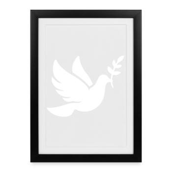 Dove Peace Faith - Framed poster (27 × 37 cm) - black - Front