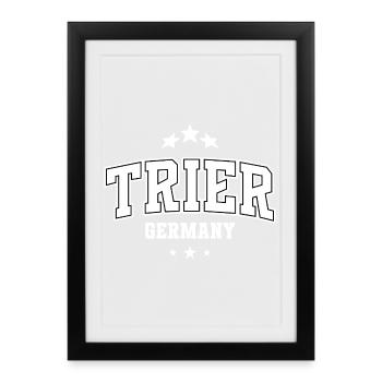 Trier Germany Emblem - Framed poster (27 × 37 cm) - black - Front