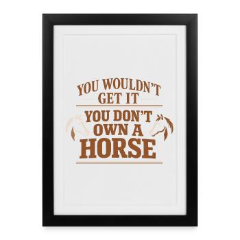 Horse People Equestrian Identity Barn - Framed poster (27 × 37 cm) - black - Front