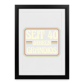 40e anniversaire 40e anniversaire - Affiche encadrée (27 × 37 cm) - noir - Devant
