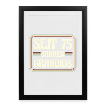 75 ans Anniversaire 75 - Affiche encadrée (27 × 37 cm) - noir - Devant