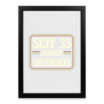 35 ans Anniversaire 35 - Affiche encadrée (27 × 37 cm) - noir - Devant