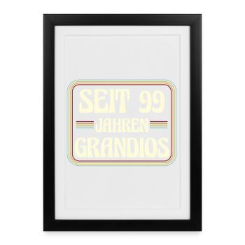 99 years old Birthday 99th birthday - Framed poster (27 × 37 cm) - black - Front