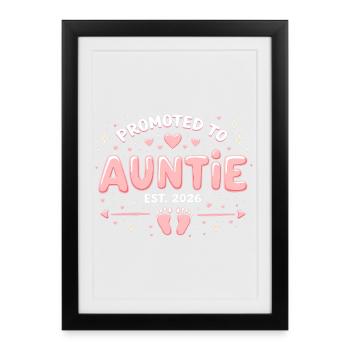 Tante 2026 Tante 2026 Promue Tante 2026 - Affiche encadrée (27 × 37 cm) - noir - Devant