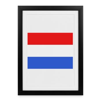 Luxembourg flag - Framed poster (27 × 37 cm) - black - Front