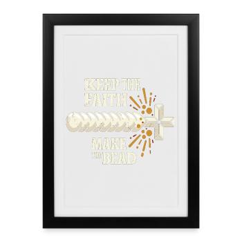 Keep The Faith Make The Bead - Framed poster (27 × 37 cm) - black - Front
