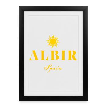 Albir Spain Suncrest - Framed poster (27 × 37 cm) - black - Front