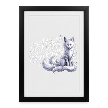Mystic Fox Shirt Moshi Dreams - Framed poster (27 × 37 cm) - black - Front