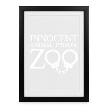 Innocent Zoo Captivity - Framed poster (27 × 37 cm) - black - Front