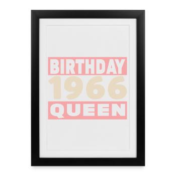 Biker 60 Years 1966 Anniversary - Framed poster (27 × 37 cm) - black - Front