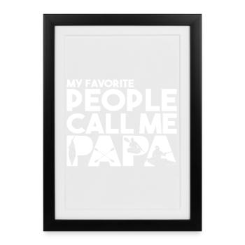 Évolution du kayak humain - Affiche encadrée (27 × 37 cm) - noir - Devant