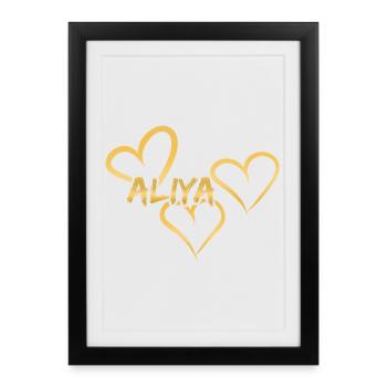 Aliya - Framed poster (27 × 37 cm) - black - Front
