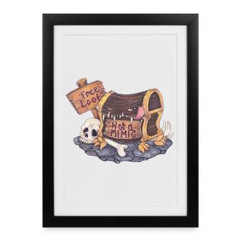 Ce n’est définitivement pas un RPG mimétique fantasy - Affiche encadrée (27 × 37 cm) - noir - Devant
