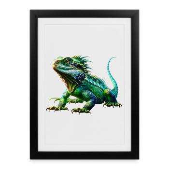 Dragon d’eau chinois - Affiche encadrée (27 × 37 cm) - noir - Devant