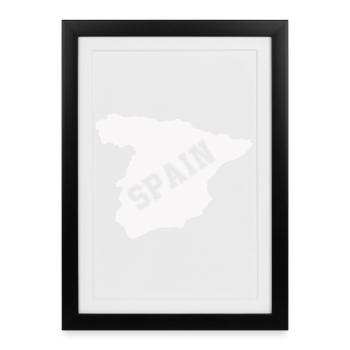 Espagne, Espagne - Affiche encadrée (27 × 37 cm) - noir - Devant