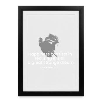 Jack Kerouac quote on Dreams - Framed poster (27 × 37 cm) - black - Front