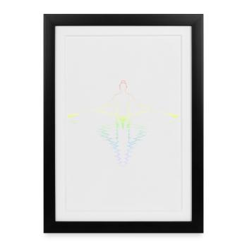 Aviron - Affiche encadrée (27 × 37 cm) - noir - Devant