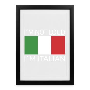 Italy Cool Saying - Framed poster (27 × 37 cm) - black - Front