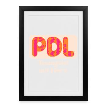Pflegedienstleistung PDL - Teamgeist Pflege - Gerahmtes Poster (27 × 37 cm) - Schwarz - Vorne