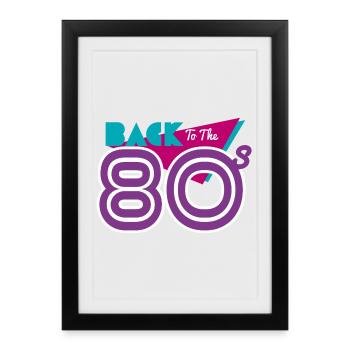 back to the 80s - Affiche encadrée (27 × 37 cm) - noir - Devant