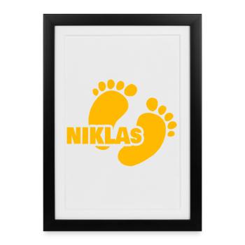 Baby Niklas - Framed poster (27 × 37 cm) - black - Front