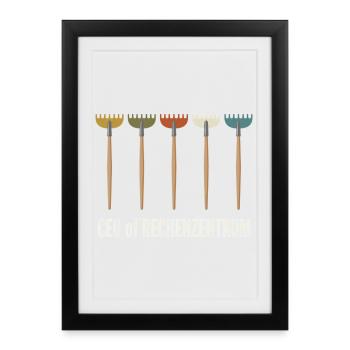Leiter vom Rechenzentrum Gärtner - Gerahmtes Poster (27 × 37 cm) - Schwarz - Vorne