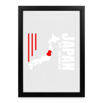 Emigrate to Japan - Framed poster (27 × 37 cm) - black - Front