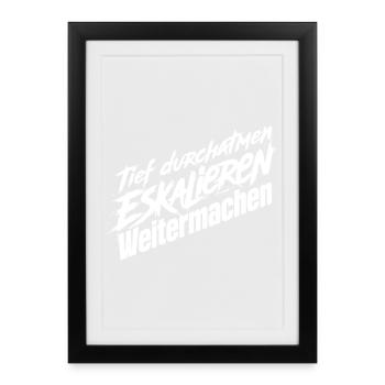 Nerven Behalten - Gerahmtes Poster (27 × 37 cm) - Schwarz - Vorne