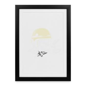 Fire Department and Rescue Service Skull - Framed poster (27 × 37 cm) - black - Front