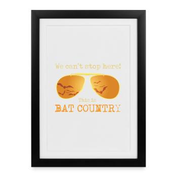 C’est le pays des chauves-souris - peur et dégoût - Affiche encadrée (27 × 37 cm) - noir - Devant
