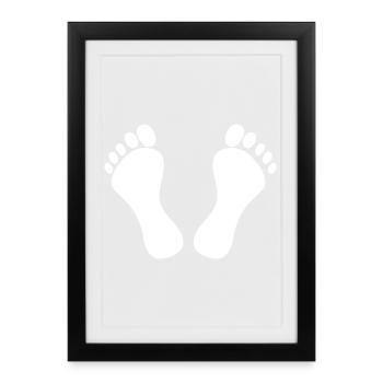 Empreintes pas Minimalistes - Affiche encadrée (27 × 37 cm) - noir - Devant