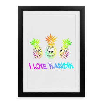 Vacances des Caraïbes - Affiche encadrée (27 × 37 cm) - noir - Devant