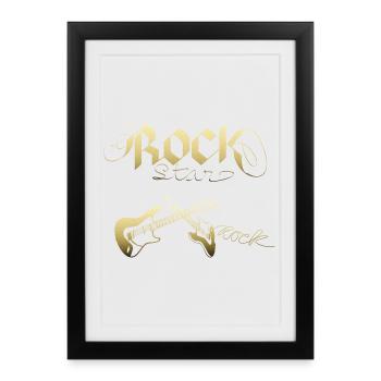 Rock star - Affiche encadrée (27 × 37 cm) - noir - Devant