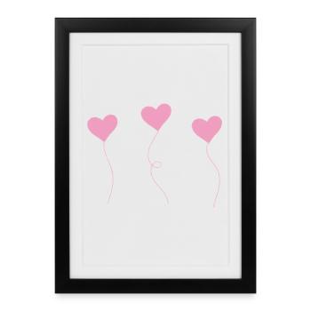 cœur - Affiche encadrée (27 × 37 cm) - noir - Devant