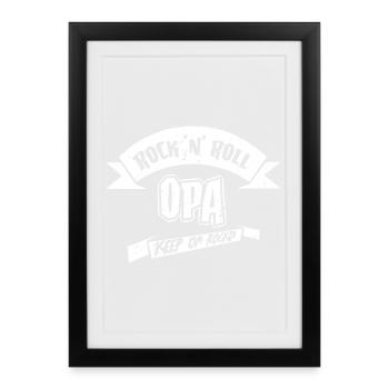 coolster Opa - Gerahmtes Poster (27 × 37 cm) - Schwarz - Vorne