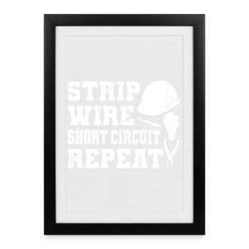 Electrical Engineer Quote - Framed poster (27 × 37 cm) - black - Front