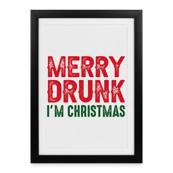 Joyeux Noël - Affiche encadrée (27 × 37 cm) - noir - Devant