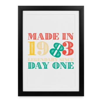 Made in 1993: Legendary Since Day One - Framed poster (27 × 37 cm) - black - Front