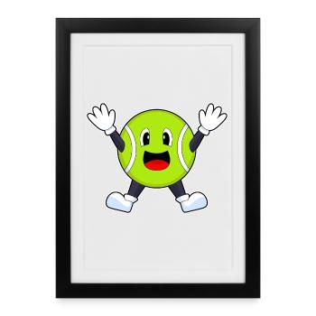 Tennis Ballon Tennis - Affiche encadrée (27 × 37 cm) - noir - Devant